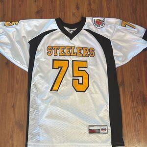 Steelers 75 orange bowl patch. Football jersey football America youth XL